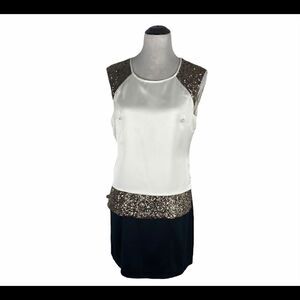 GB White/Gold/Black Casual Dress 